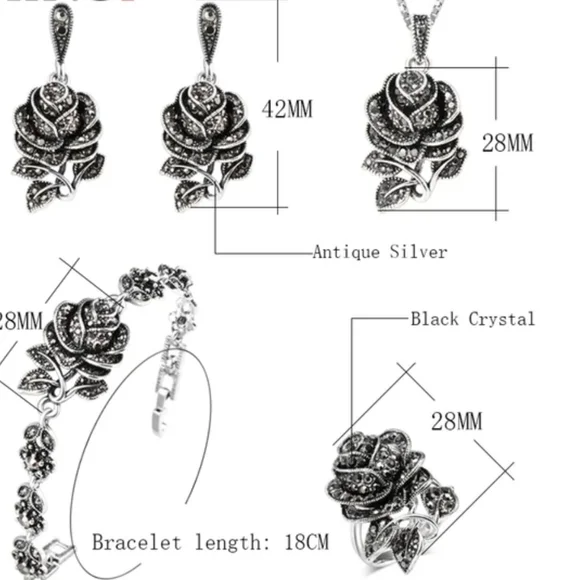 Turkish Vintage Style Jewelry Set forWomen,NEW,4Pcs,Size7,8,9WeddingHandmadeGift - Picture 11 of 12